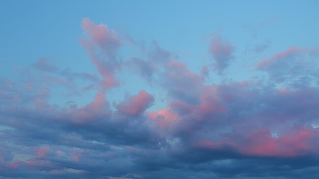 Wolken in verschiedenen Farbtönen Wolken bei Sonnenuntergang Panoramablick