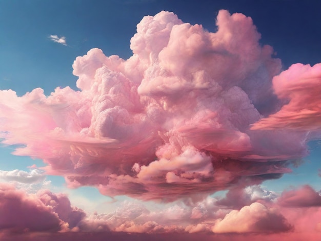 Wolkenhimmel mit einer rosa Farbe