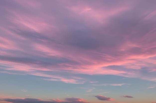 Wolkenhimmel mit einer rosa Farbe