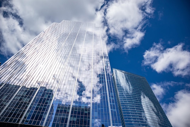 Wolkenkratzer der Stadt Chicago Illinois Hintergrund des blauen Himmels