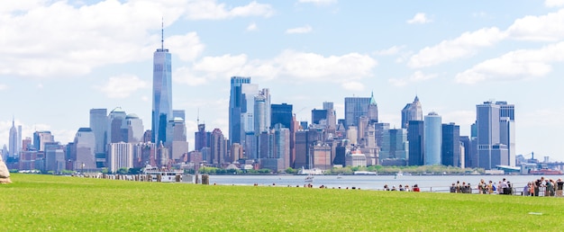 Wolkenkratzer in lower manhattan, new york in usa