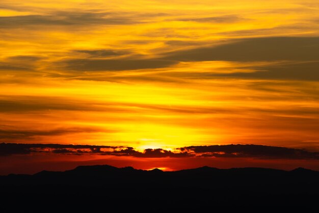 Wolkenlandschaft beim Sonnenuntergang