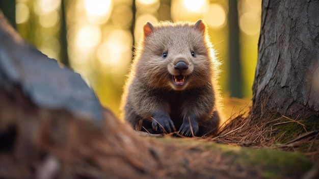 Foto wombat de fondo de alta calidad