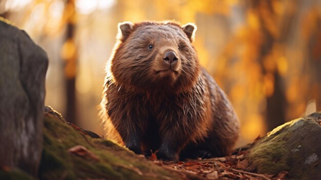 Foto wombat de fondo de alta calidad