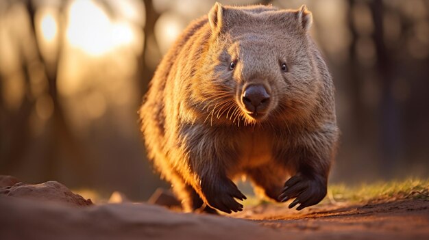 Foto wombat de fondo de alta calidad