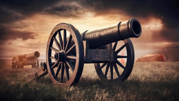 Foto wordpress rodas de canhão assédio ataque arma de defesa marketing de mídia social ilustração 3d render