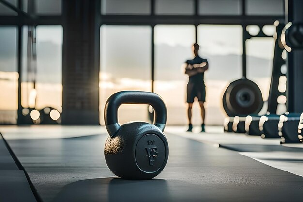 Workout Kettlebells Gewicht im Fitnessstudio