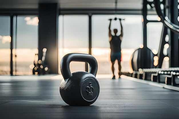 Workout Kettlebells Gewicht im Fitnessstudio