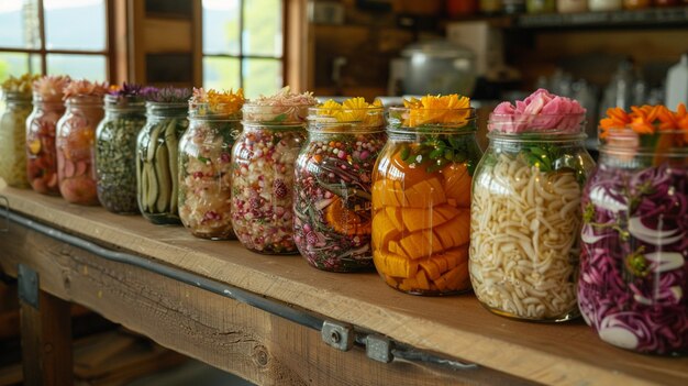 Foto workshops de vegetais fermentados de policultura