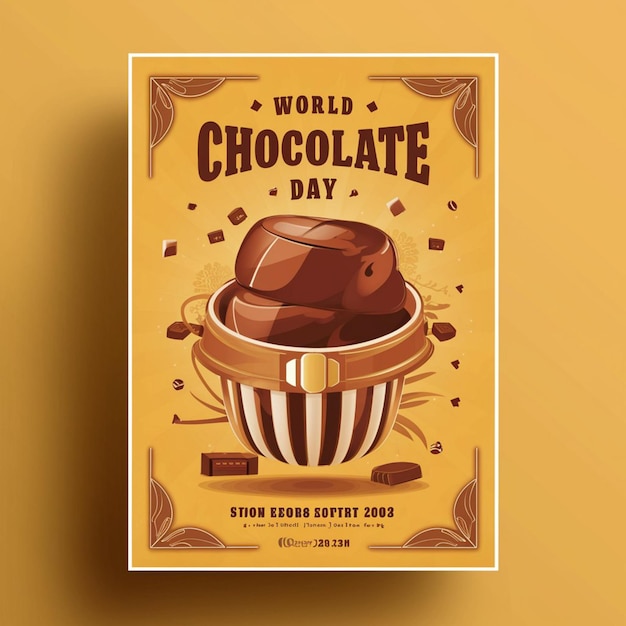 Foto world chocolate day celebration poster design