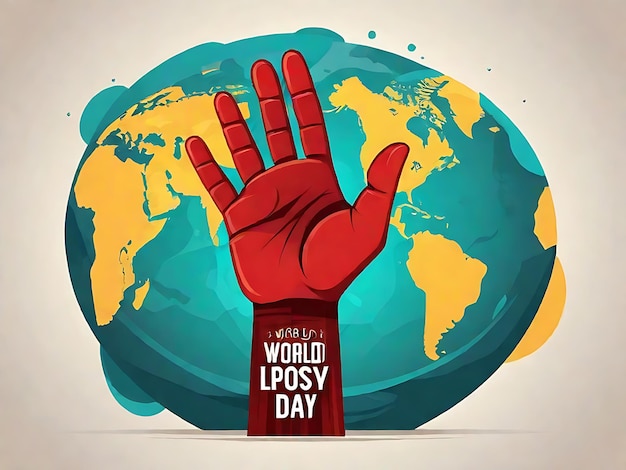 World Leprosy Day Vector Illustration in flacher Gestaltung