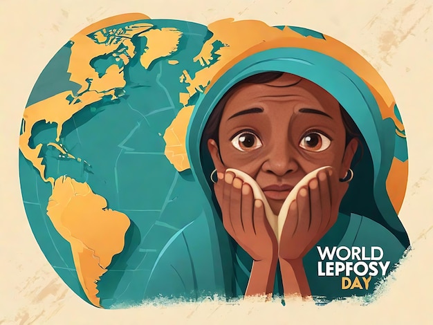 World Leprosy Day Vector Illustration in flacher Gestaltung