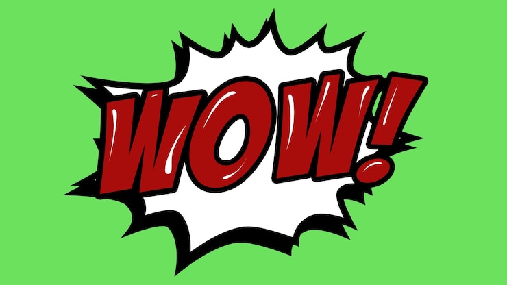 Foto wow-satz im vintage-stil für comic-superhelden-text, sprechblase. retro-cartoon-pop-art.