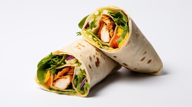 Wrap de Pollo con Ensalada y Cheddar