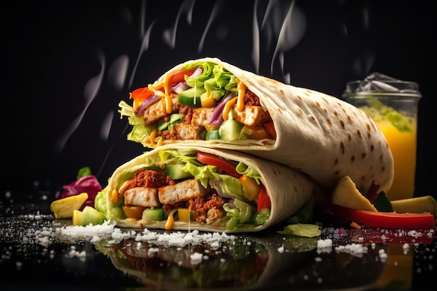 Wraps e burritos de fast food