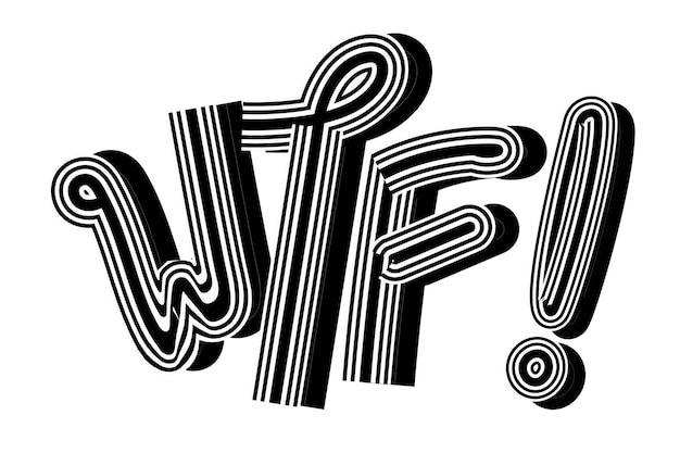 WTF png sombra de gota tipografía funky