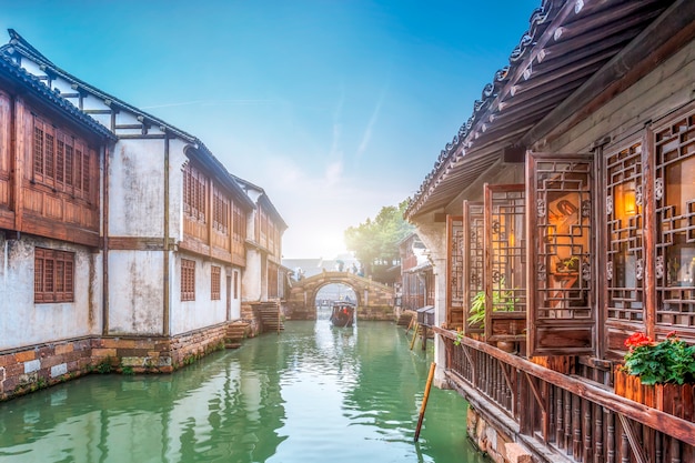 Wu zhen water town en china