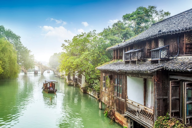 Wu zhen water town en china