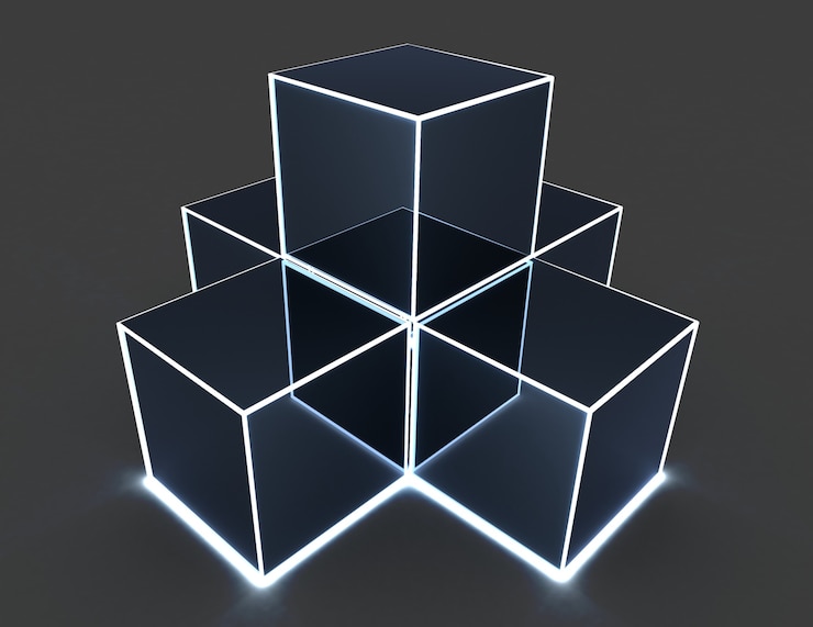 Foto würfel des abstrakten hintergrundes 3d. 3d-darstellung
