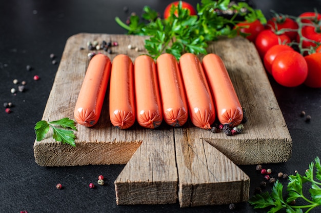 Würstchen Fleisch Schweinefleisch, Rindfleisch oder Huhn essfertig