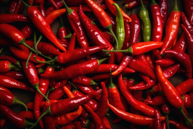 Würzige rote Chilischoten essen lokale Bio-Lebensmittel