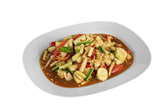 Würziger Gurkensalat, thailändisches scharfes Essen