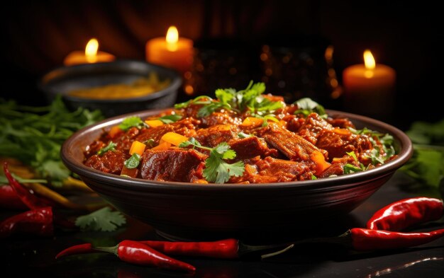 Würziges und aromatisches traditionelles indisches Gericht von Rogan Josh