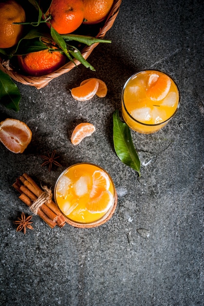 Würziges Winter-Mandarinencocktail