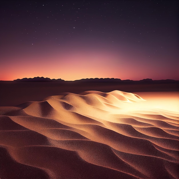 Foto wüste in der nacht arabische feiertage leeres mockup generative ki