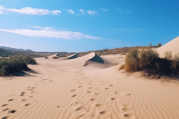 Wüste mit Dunes Ai generativ