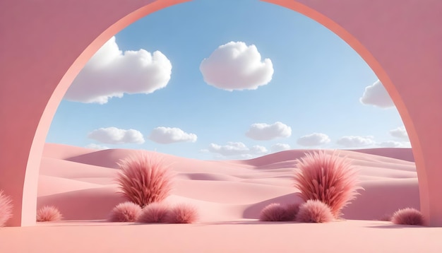 Wüsten-Illustration surreales Fantasie-Land digitale Kunst