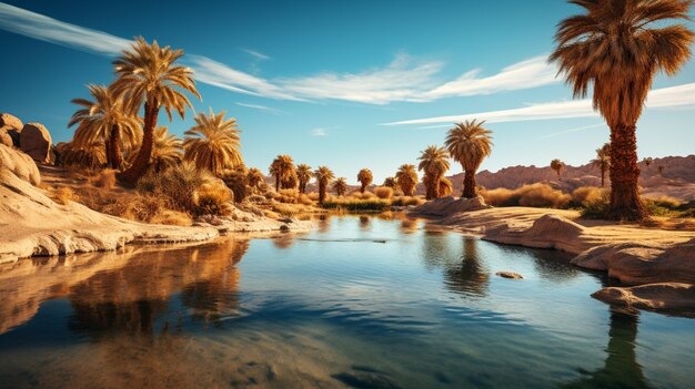 Foto wüsten-oase-mirage naturhintergrund