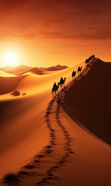 Wüsten- und Sandschiff braunes Kamel in der Sahara-Safari wilde Tiere