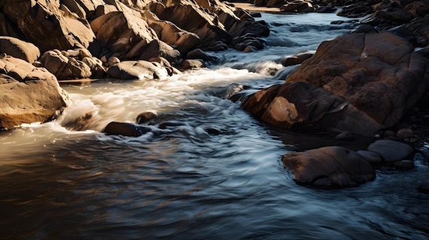 Wüstenfoto mit Fluss