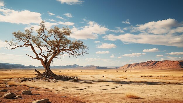 Wüstenlandschaft mit einem Sandsturm AI Generative AI Generative