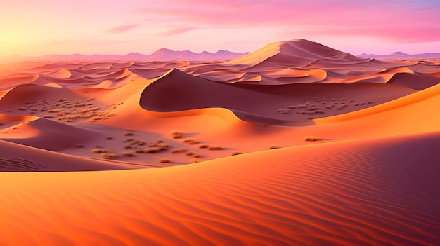 Wüstenlandschaft mit Sand, der vom Wind zu scharfen Dünen geformt wird