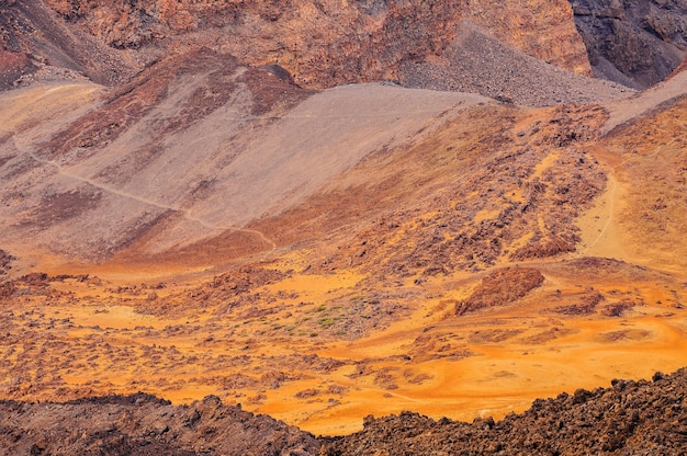 Wüstensand des Vulkans Teide auf Teneriffa Spanien