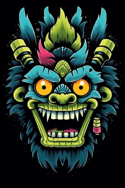 Wütendes Monster-Logo