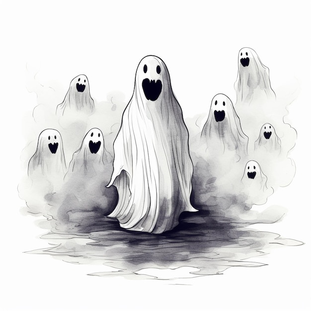 Wunderliche Halloween-Geister, lustige Geister