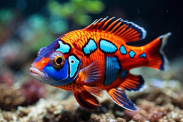 Wunderschön farbiger Mandarinfisch
