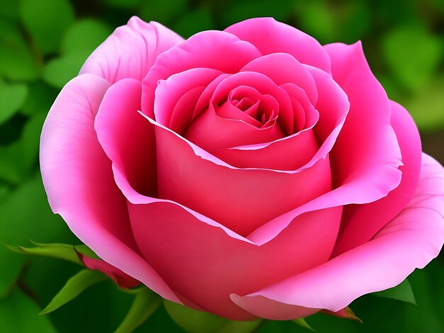wunderschön rosa Halbe Rosenknospe
