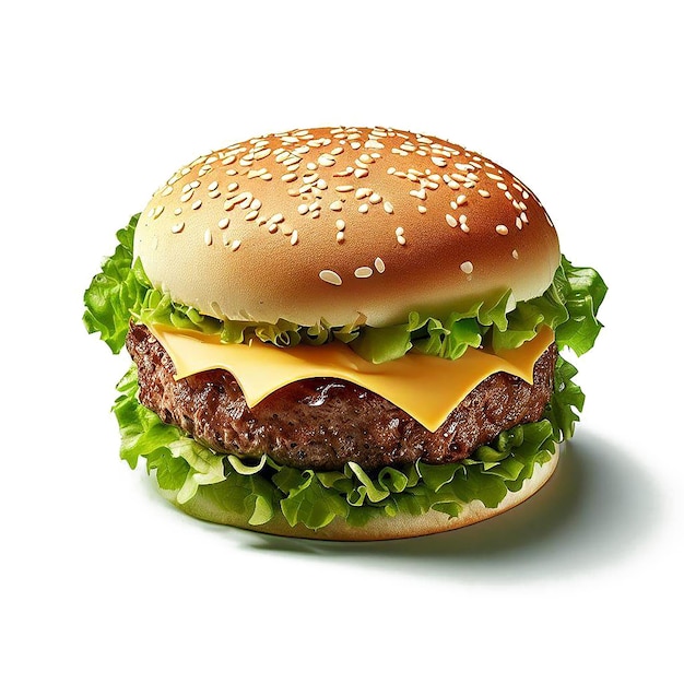 wunderschön und farbenfrohe Burger-Porträt KI-Vektorkunst digitale Illustration Bild