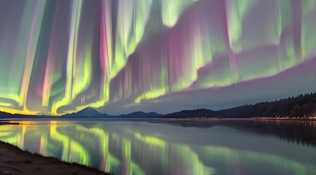 Wunderschöne Aurora Borealis als Desktop-Hintergrund