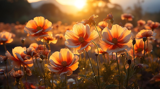 wunderschöne Blumenfeldlandschaft