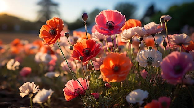 wunderschöne Blumenfeldlandschaft