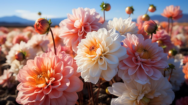 wunderschöne Blumenfeldlandschaft