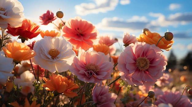 wunderschöne Blumenfeldlandschaft