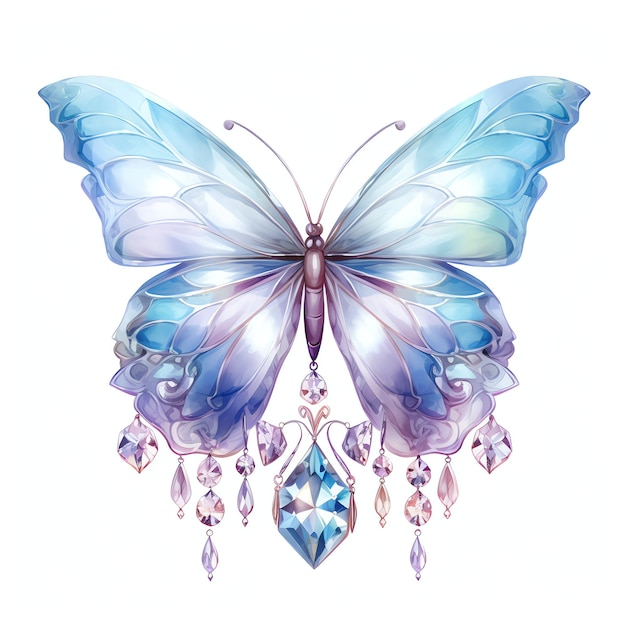 wunderschöne Feenperlen Aquarell Fantasie Märchen Clipart Illustration