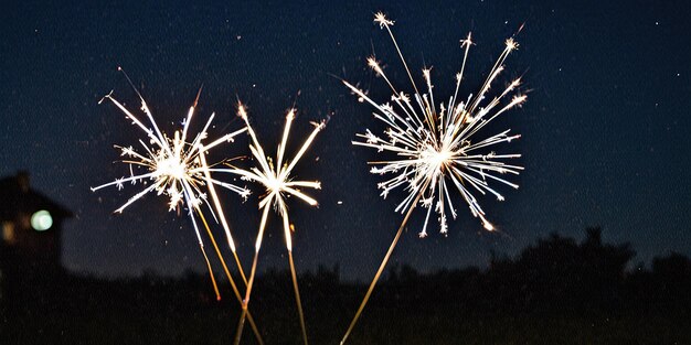 Foto wunderschöne funkeln in der nacht