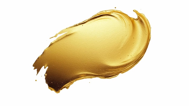 Wunderschöne goldene Pinselstriche auf weißem Hintergrund